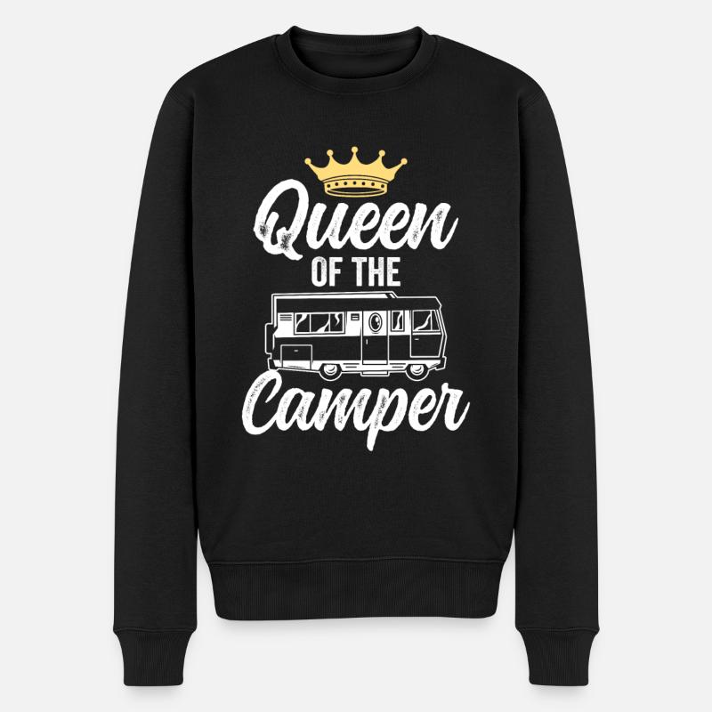 Königin Des Wohnmobils Camping Campen Camper - Männer Premium Bio Pullover - Schwarz