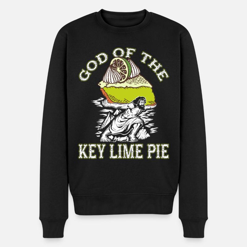 Funny Lemon Cake Design - Men's Premium Organic Jumper - black