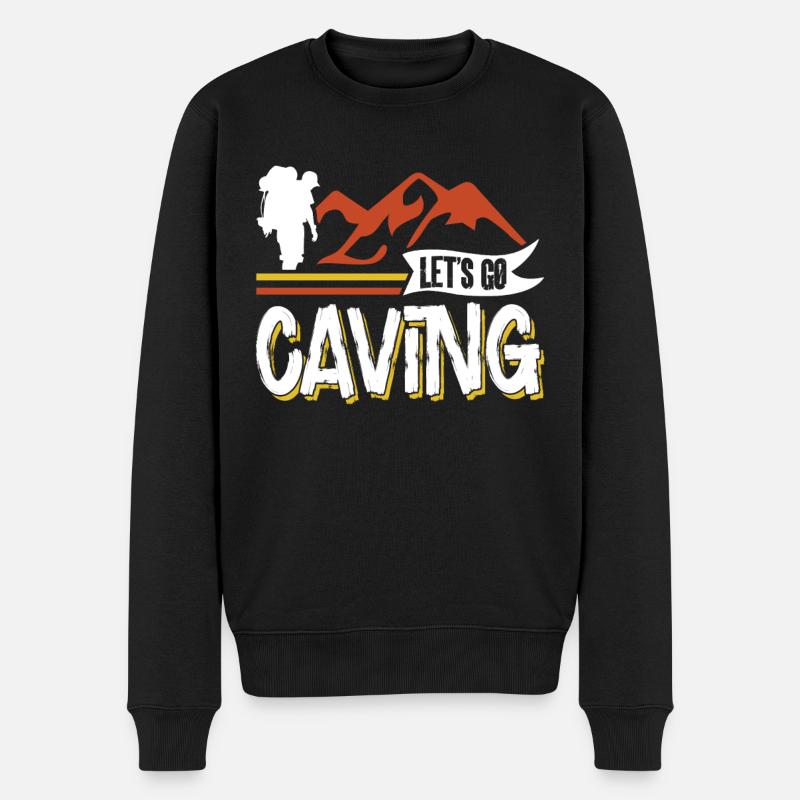 Allons à Cave Cave Caving - Pull Premium bio Homme - noir