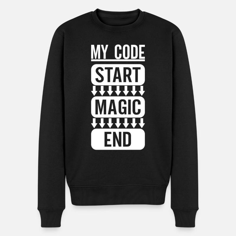 Programmierer Informatiker - Männer Premium Bio Pullover - Schwarz