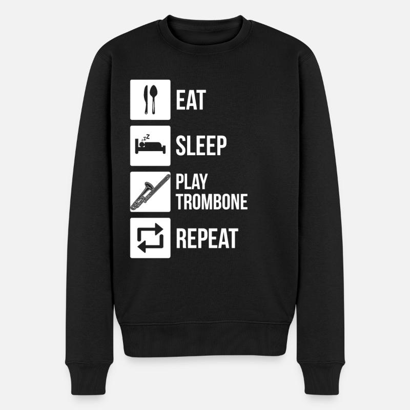 Trombone Joueur de trombone Tromboniste - Pull Premium bio Homme - noir