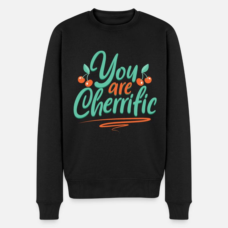 Vous êtes cerise - Cerises - Pull Premium bio Homme - noir