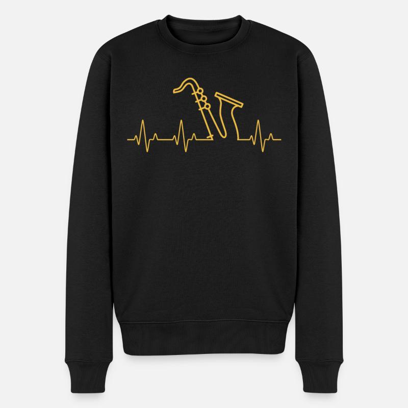 Saxophone Saxophoniste Saxophoniste - Pull Premium bio Homme - noir