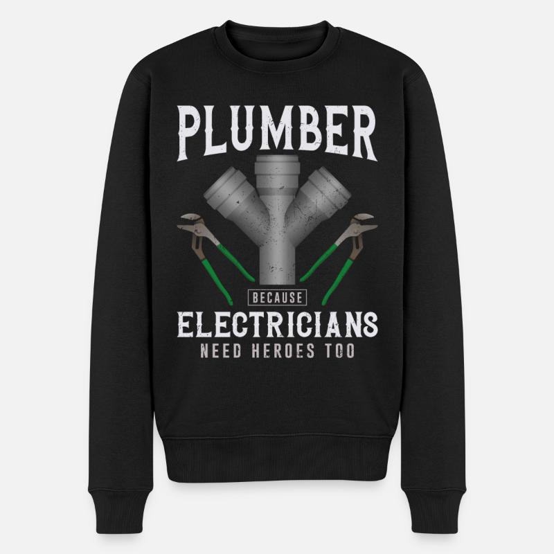 Plombier électricien - Pull Premium bio Homme - noir
