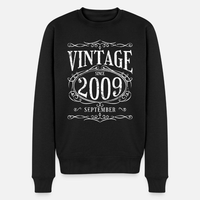 Anniversaire - Millésime depuis septembre 2009 - Pull Premium bio Homme - noir