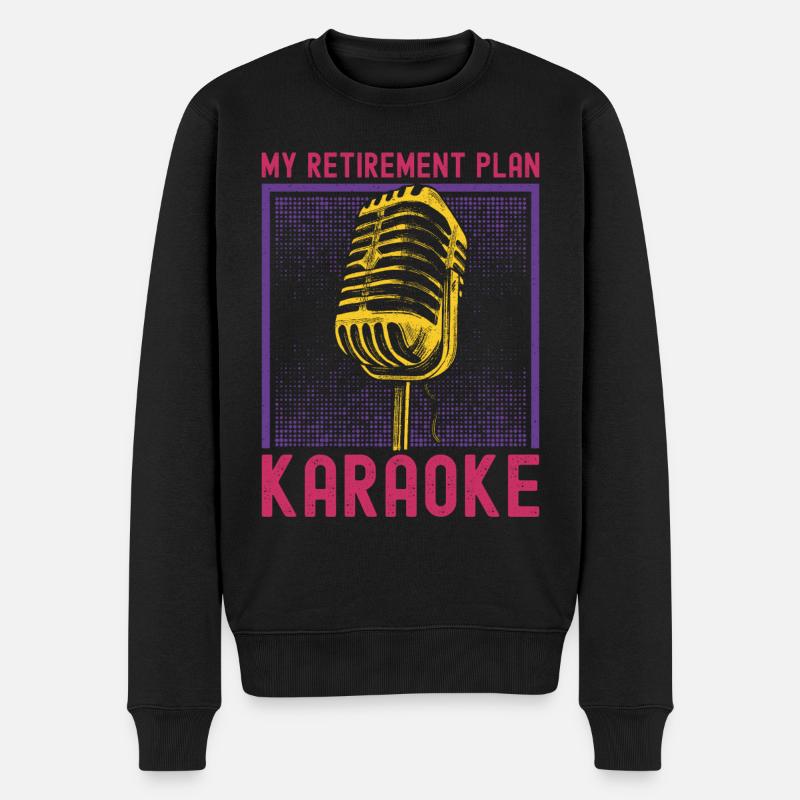 Karaoke Singer Retired My - Männer Premium Bio Pullover - Schwarz