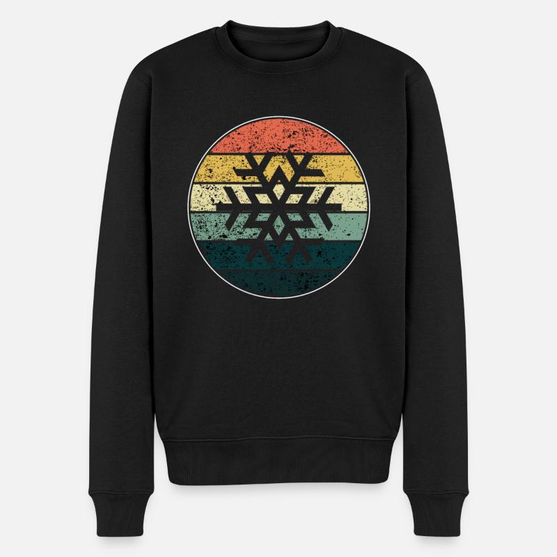 Flocon de neige - Pull Premium bio Homme - noir