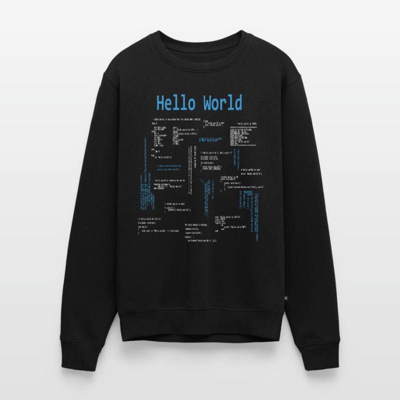 Hello World Programmiersprachen Programmierer Nerd Männer Premium Bio Pullover