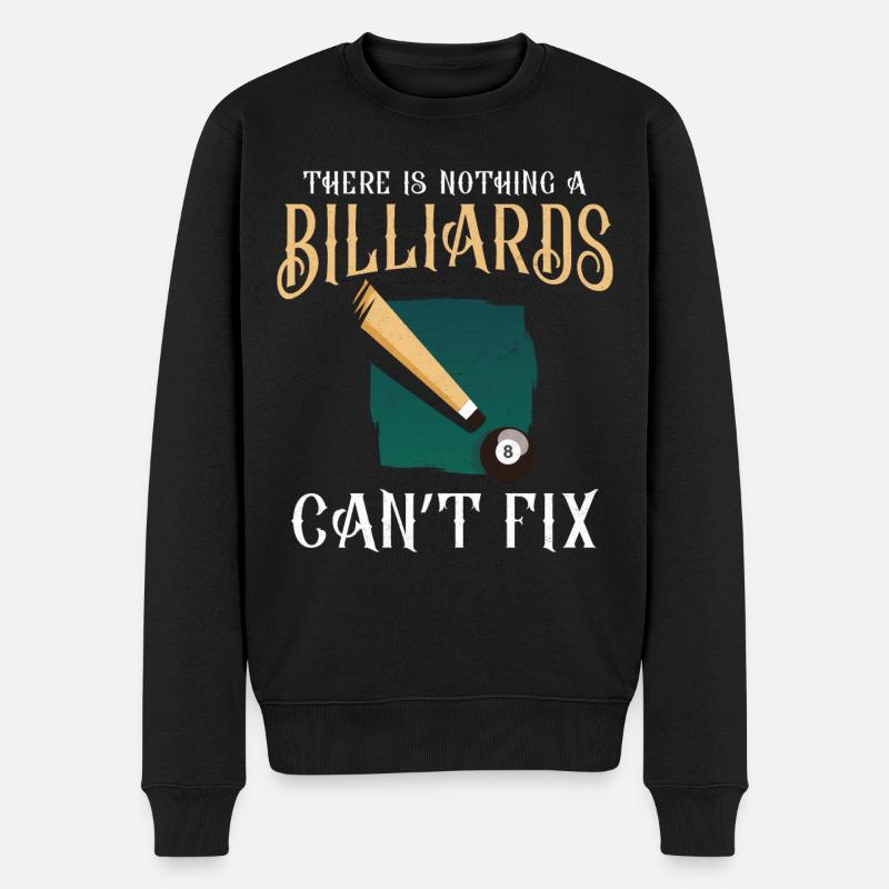 Billiards Pool Player Ball There - Männer Premium Bio Pullover - Schwarz