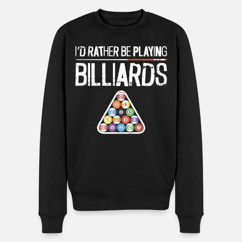 Billiards Pool Player Ball I'd - Männer Premium Bio Pullover - Schwarz