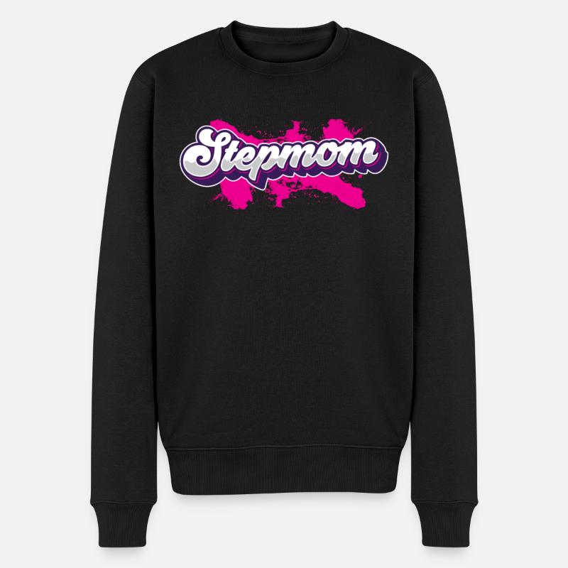 Stiefmutter Ziehmutter Pflegemutter Stepmother - Männer Premium Bio Pullover - Schwarz