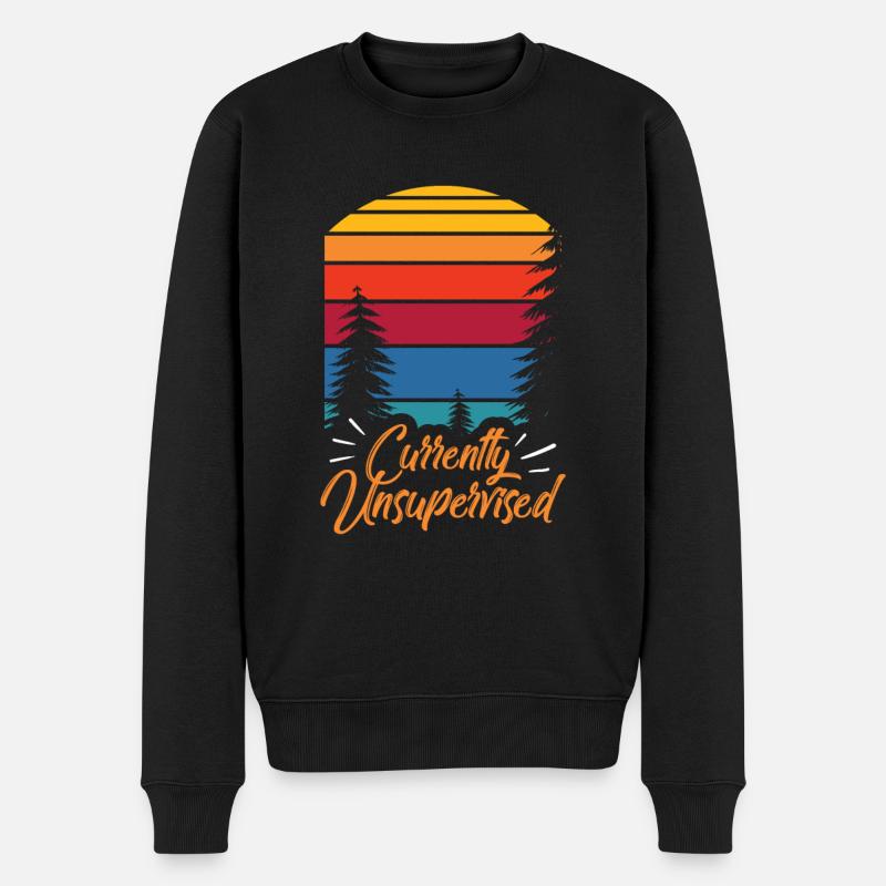 Currently unsupervised sarcastically unsupervised - Men's Premium Organic Jumper - black