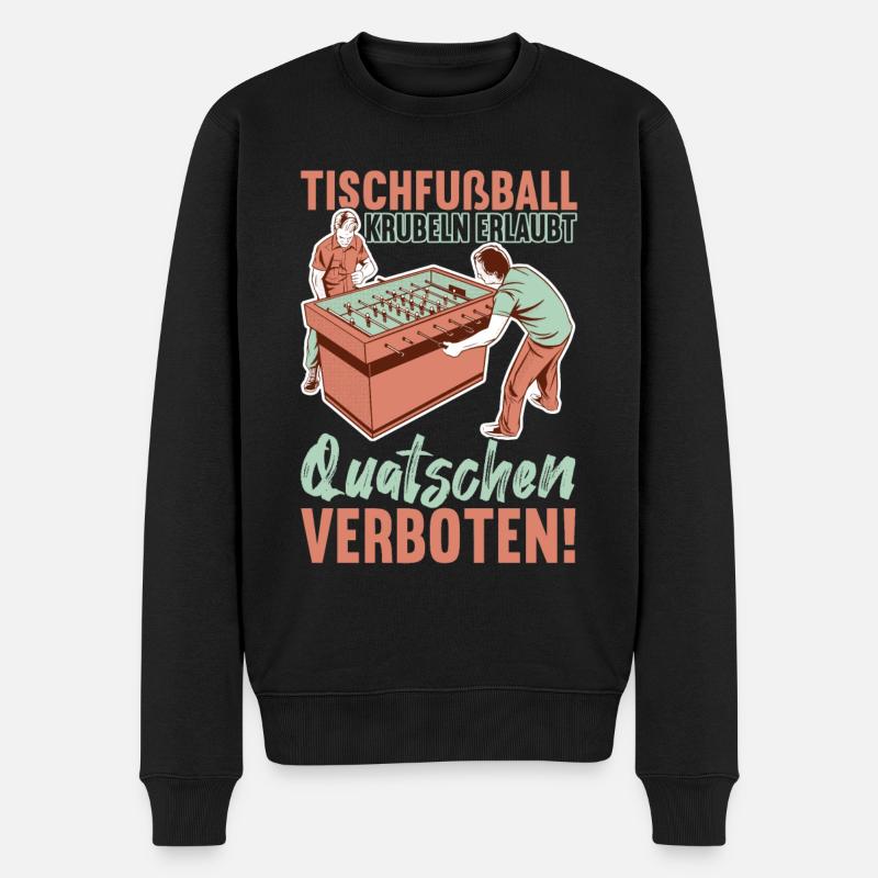Tischfussball Tischkicker - Männer Premium Bio Pullover - Schwarz