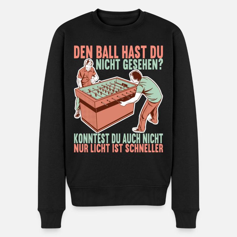 Tischfussball Tischkicker - Männer Premium Bio Pullover - Schwarz