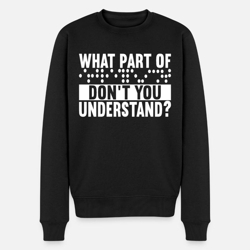 Blind Sehbehinderung - Männer Premium Bio Pullover - Schwarz