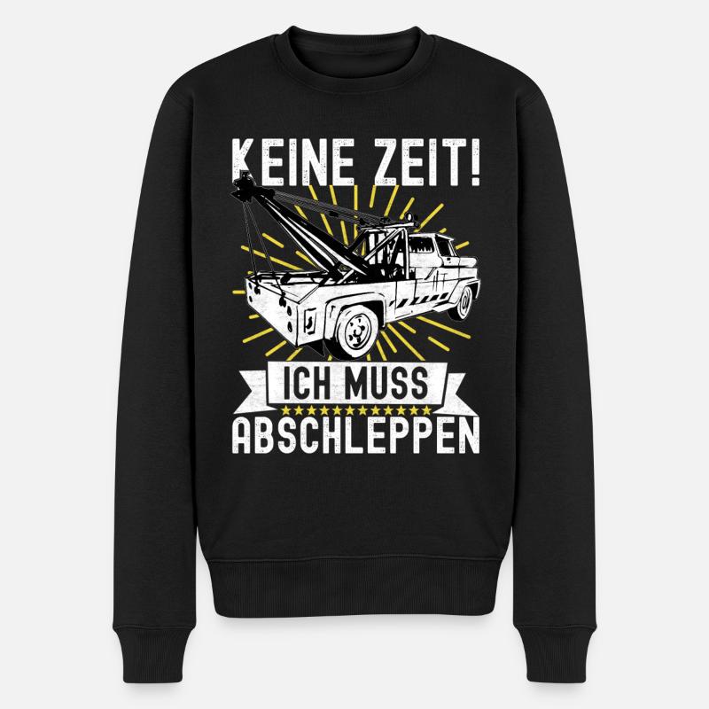 Abschleppwagen Abschleppdienst - Männer Premium Bio Pullover - Schwarz
