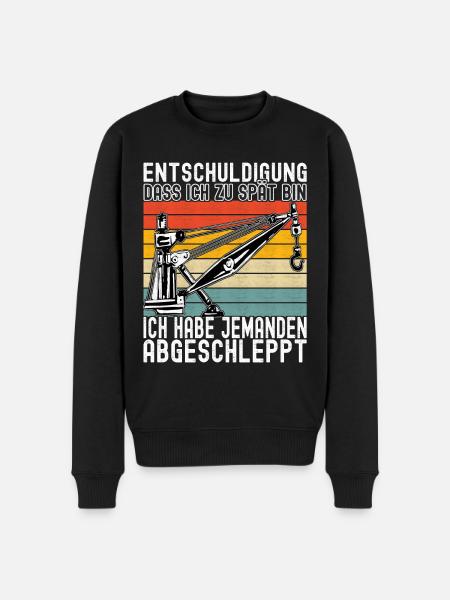 Abschleppwagen Abschleppdienst - Männer Premium Bio Pullover - Schwarz