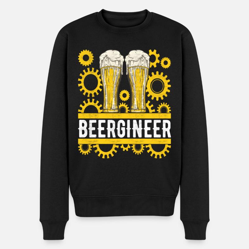 Bierbrauer Bier Brauen - Männer Premium Bio Pullover - Schwarz