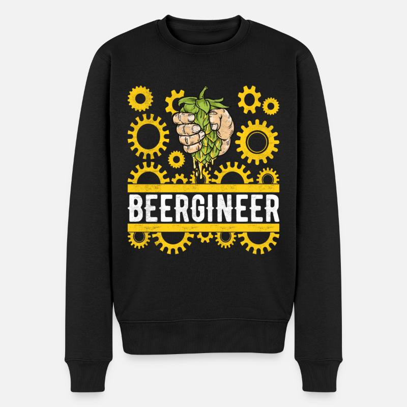 Bierbrauer Bier Brauen - Männer Premium Bio Pullover - Schwarz