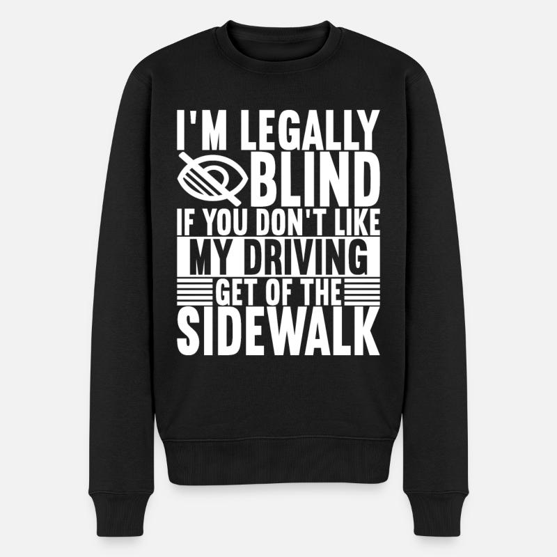 Blind Sehbehinderung - Männer Premium Bio Pullover - Schwarz