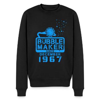 Diver Birthday Bubblemaker since December 1967 - Men's Premium Organic Jumper - black - Front - Nico (187cm)
