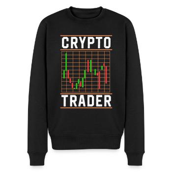 Krypto Händler Traden Crypto Trader Trading - Men's Premium Organic Jumper - black - Front - Nico (187cm)