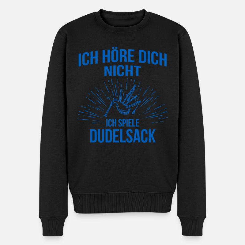 Dudelsack Dudelsackspieler Sackpfeife - Männer Premium Bio Pullover - Schwarz