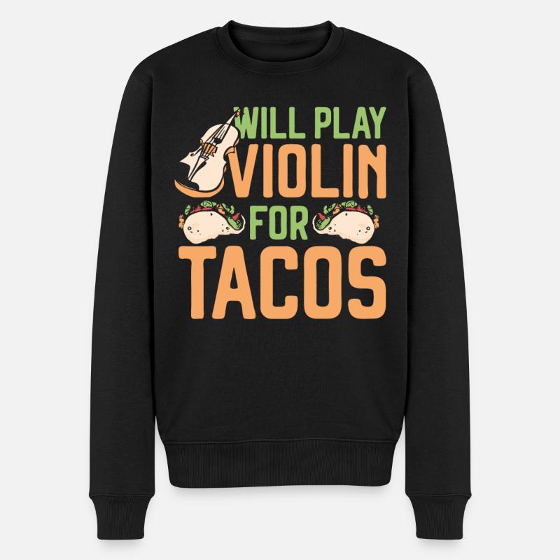 Le violoniste Taco jouera - Pull Premium bio Homme - noir