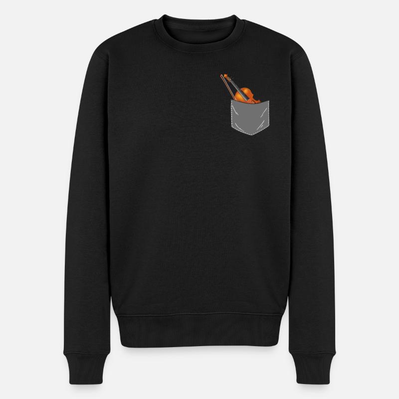 Violon Violoniste Poche - Pull Premium bio Homme - noir