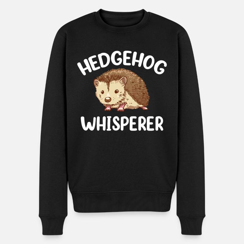 Hérisson Whisperer Dictons Pet Cute - Pull Premium bio Homme - noir