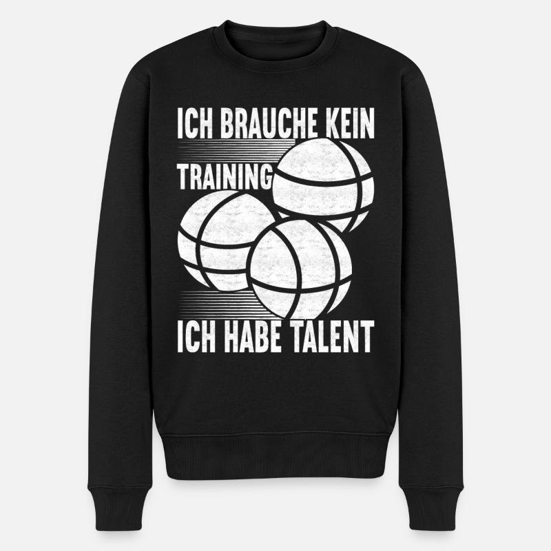 Boule Boulespieler - Männer Premium Bio Pullover - Schwarz