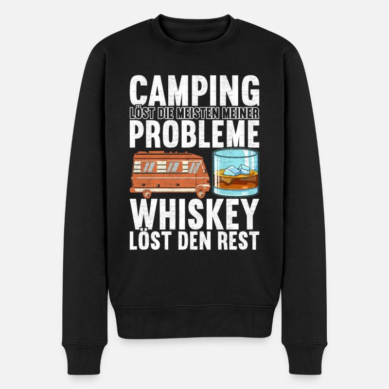 Camping Wohnmobil - Männer Premium Bio Pullover - Schwarz