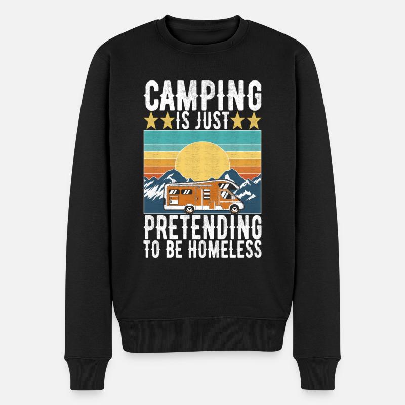 Camping Camping-car - Pull Premium bio Homme - noir