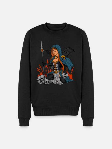 Celtic Goddess - Morrigan - Men's Premium Organic Jumper - black