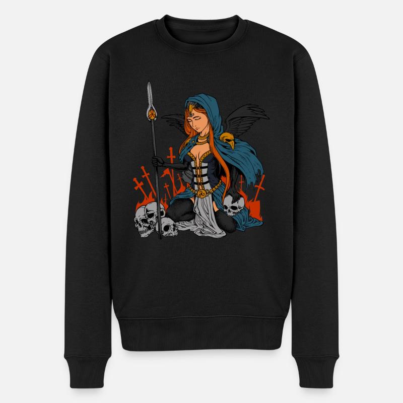 Déesse celtique - Morrigan - Pull Premium bio Homme - noir