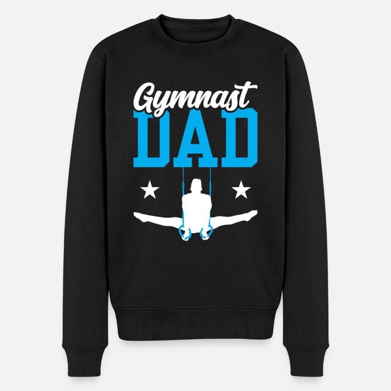 Turner Vater Gymnast Turnen Gymnastik Liebhaber - Männer Premium Bio Pullover - Schwarz