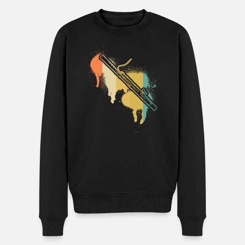 Fagott Fagottspieler Fagottist - Männer Premium Bio Pullover - Schwarz