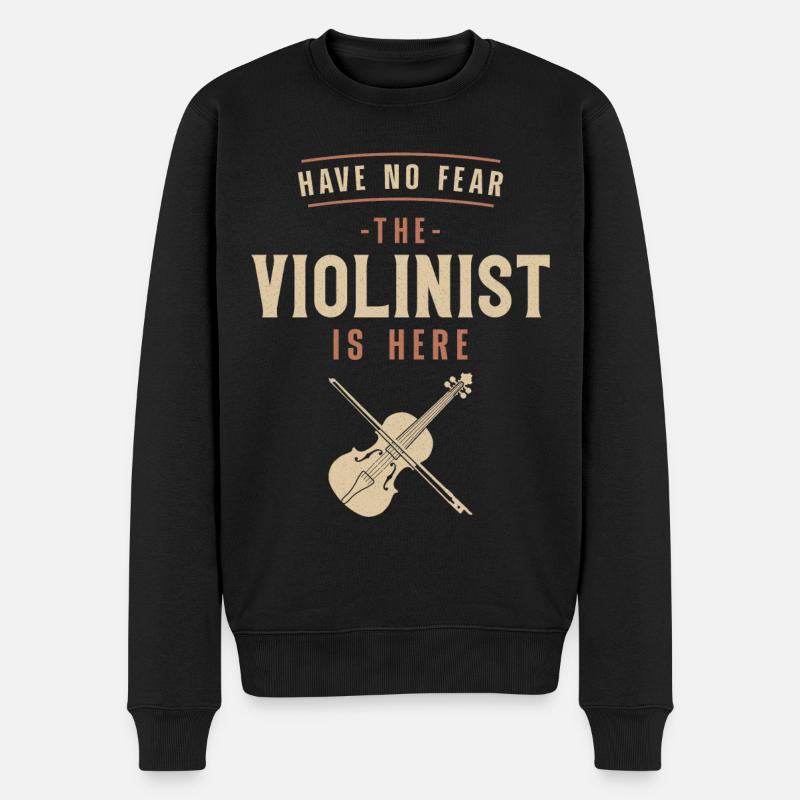 Les violonistes n’ont pas peur - Pull Premium bio Homme - noir