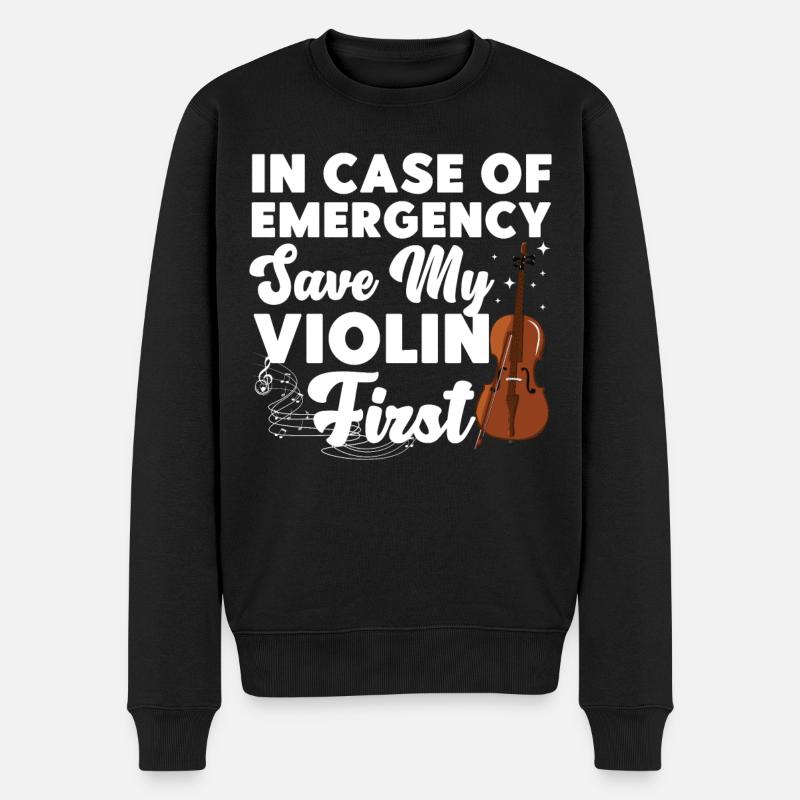Violoniste en cas de - Pull Premium bio Homme - noir