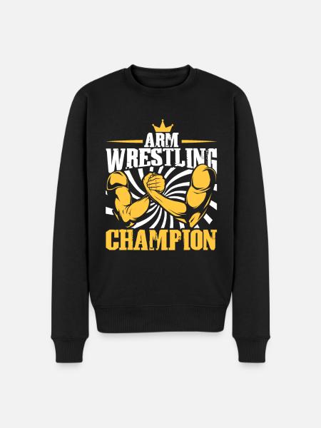 Arm Wrestling Champion - Men's Premium Organic Jumper - black