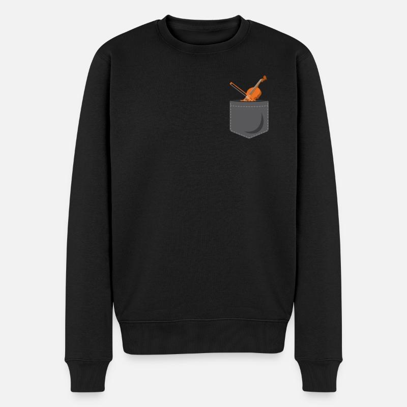 Violon Violoniste Poche - Pull Premium bio Homme - noir