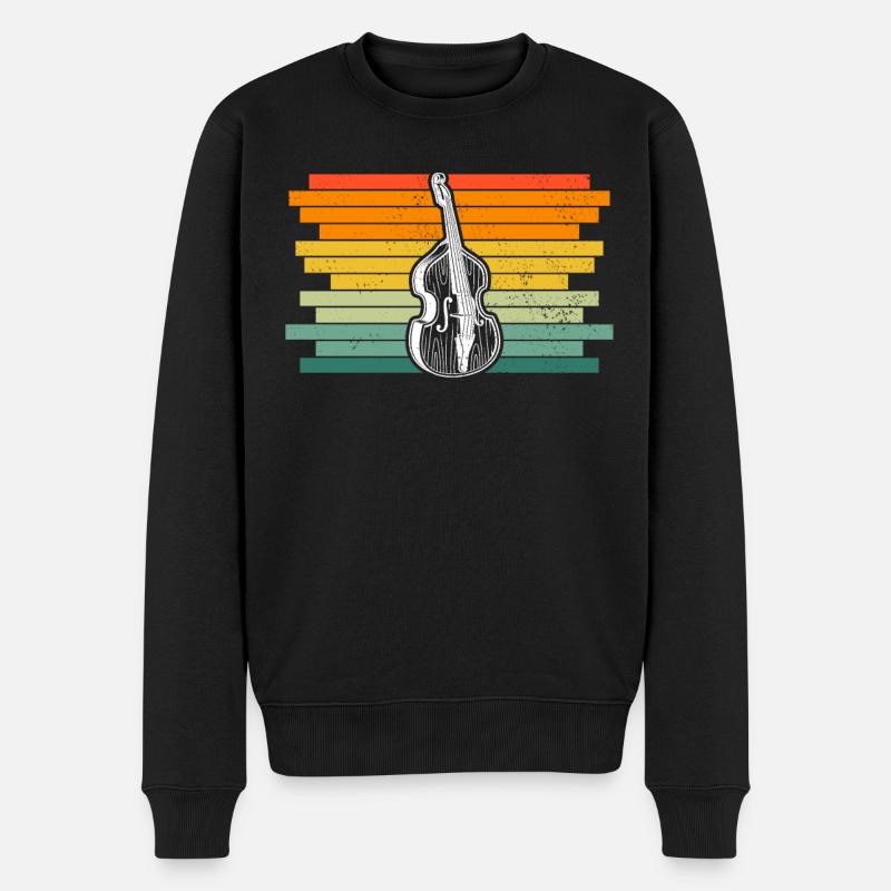 Contrebasse Contrebassiste Contrebassiste - Pull Premium bio Homme - noir