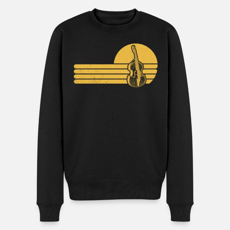 Contrebasse Contrebassiste Contrebassiste - Pull Premium bio Homme - noir