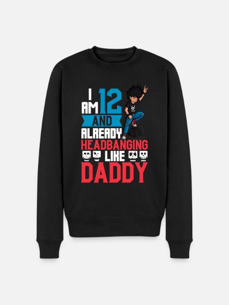 I'm 12 - Young Rocker - Men's Premium Organic Jumper - black