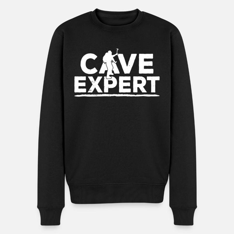 Cave Expert Spéléologie Grotte - Pull Premium bio Homme - noir