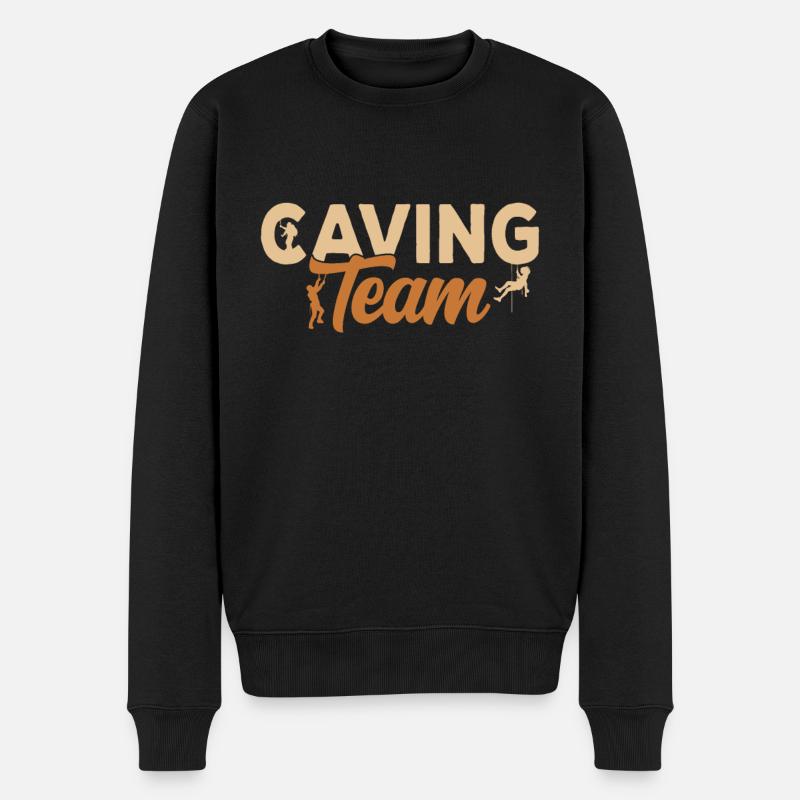 Höhlenforschung Team Höhlenwandern Caving Cave - Männer Premium Bio Pullover - Schwarz
