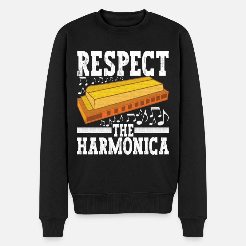 Harmonica Harmonica - Men's Premium Organic Jumper - black