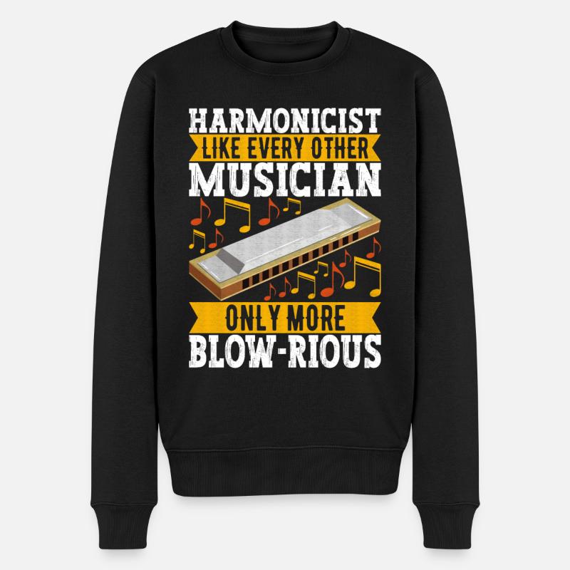 Harmonica Harmonica - Men's Premium Organic Jumper - black