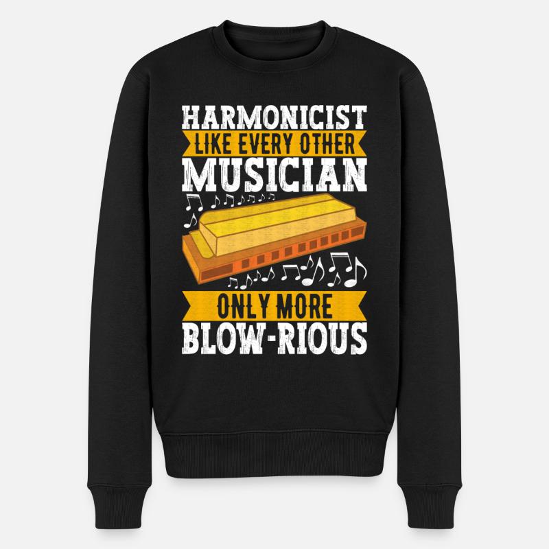 Harmonica Harmonica - Men's Premium Organic Jumper - black