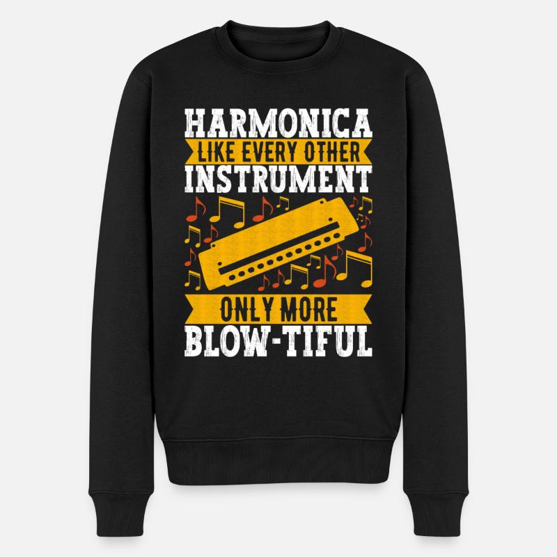 Harmonica Harmonica - Men's Premium Organic Jumper - black